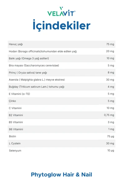 Velavit Phytoglow Hair & Nail İkili Avantaj Paketi - Resim 2