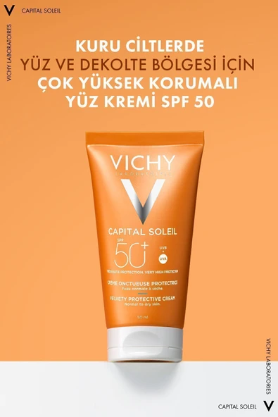 Vichy Capital Soleil Spf50+ Velvety Pürüzsüz Görünen Bir Cilt İçin Güneş Koruyucu- 50ml - Resim 2