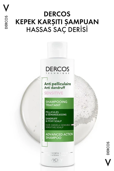 Vichy Dercos Anti Dandruff Kepek Karşıtı Şampuan 200 ml - Hassas Saç Derisi - 2