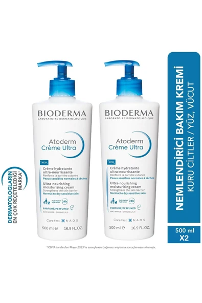Bioderma Atoderm Kuru Ciltler Için Nemlendirici Krem 500 Ml X 2