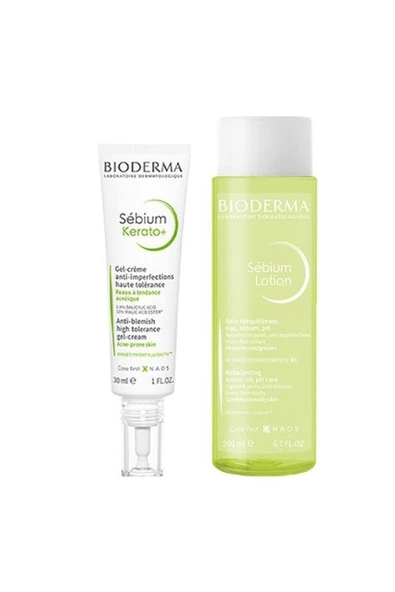 Bioderma Sebium Kerato Gel Cream 30 ml+ Sebium Lotion 200 ml ürün görseli 1