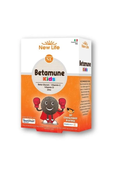 New Life Betamune KIDS 30 Çiğneme Tableti 7640128141433 ürün görseli 1