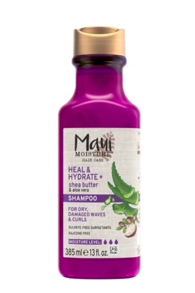 Maui Moısture Haır Care Heal & Hydrate Shea Butter& Aloe Vera Shampoo For Dry Damaged Waves& Curls