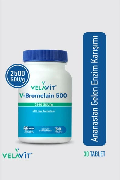 Velavit V-bromelain 500 2500 Gdu/g 30 Tablet ürün görseli 1