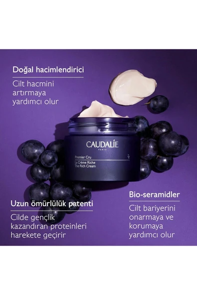 Caudalie Premier Cru Kapsamlı Yaşlanma Karşıtı Yoğun Bakım Kremi 50 ml - Resim 2