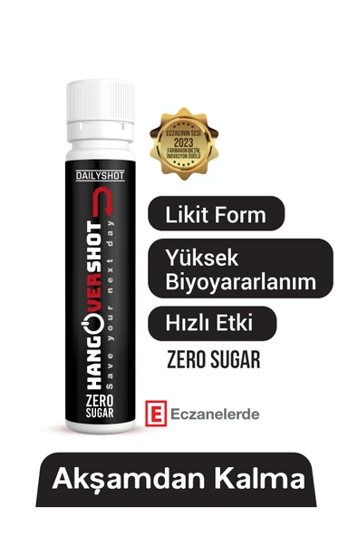 HANGOVERSHOT 2. Kutu %50 Akşamdan Kalma, Hangover Shot Zero Sugar Bitkisel Destek 4'lü - 3
