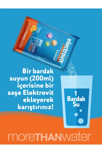 HANGOVERSHOT Electrovit Portakal Aromalı Elektrolit İçeren Toz 8 Şase, Hidrasyon,Magnezyum,Potasyum,Sodyum - Resim 2