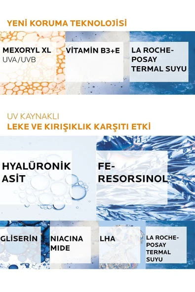 La Roche Posay Anthelios Age Correct SPF50+ Uv Kaynaklı Leke ve Kırışıklık Karşıtı-50ml - Resim 3