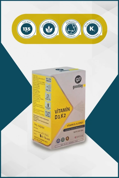 goodday VİTAMİN D3K2 20 ML TAKVİYE EDİCİ GIDA - Resim 4