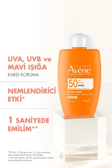 Avene Ultra Fluid Invisible SPF50 Güneş Kremi 50ml - Resim 2