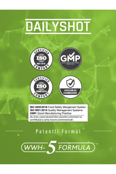 HANGOVERSHOT Detoxshot Kilo Kontrol Desteği, Bromelain, L-Carnitine, Krom, Detox Shot, Likit Detoks Kompleks - 8