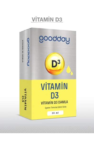 goodday Vitamin D3 Bitkisel Besin Takviyesi 400 Damla 1000ıu Soğuk Sıkım Zeytin Yağı - Resim 4