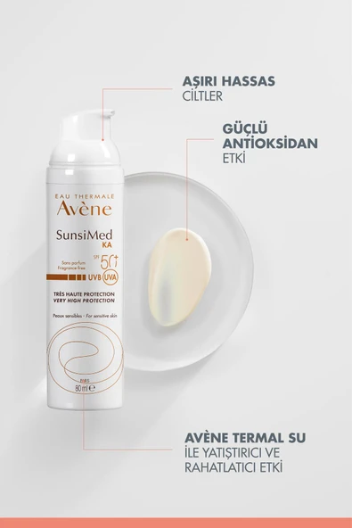 Avene Sunsimed KA SPF 50+ Aşırı Hassas Ciltler için Yüksek Korumalı Güneş Kremi 80 ml - Resim 4