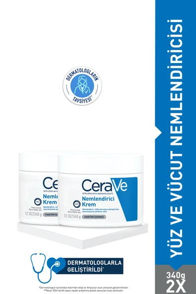 CeraVe Yüz Ve Vücut Nemlendirici Krem 340 gr Avantaj Paket 2'li ürün görseli 1