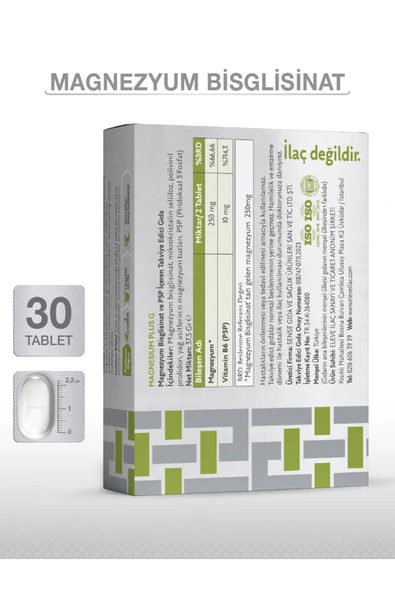 goodday Magnesium Plus Bisglisinat - 30 Tablet - 250 Mg Magnezyum - Resim 2
