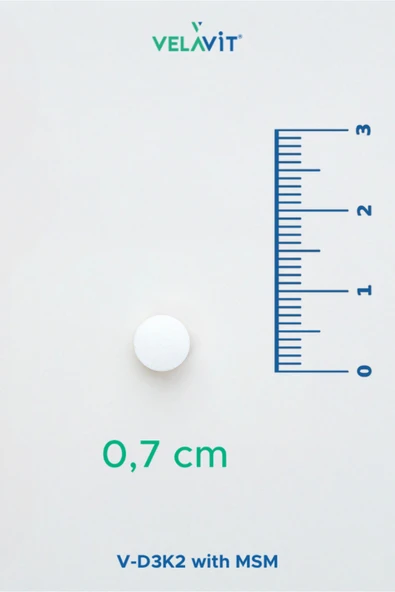 Velavit V-D3K2 with MSM 60 Tablet - Resim 3