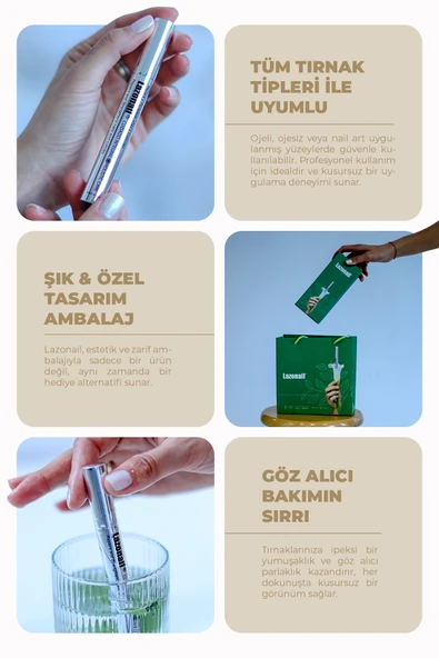 lazonail El ve Ayak Tırnak Besleyici, Onarıcı, Güçlendirici ve Koruyucu Tırnak Bakım Jeli - Resim 6