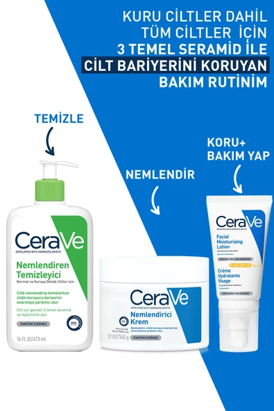 CeraVe Nemlendirici Yüz Ve Vücut Kremi-Kuru Ciltler İçin Seramid Ve Hyalüronik Asit İçerikli 340gr - 8