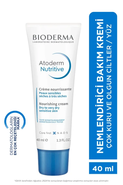 Bioderma Atoderm Nutrition Çok Kuru Olgun Cilt Besleyici Nemlendirici Yüz Kremi Avokado ve Shea Yağı 40 ml
