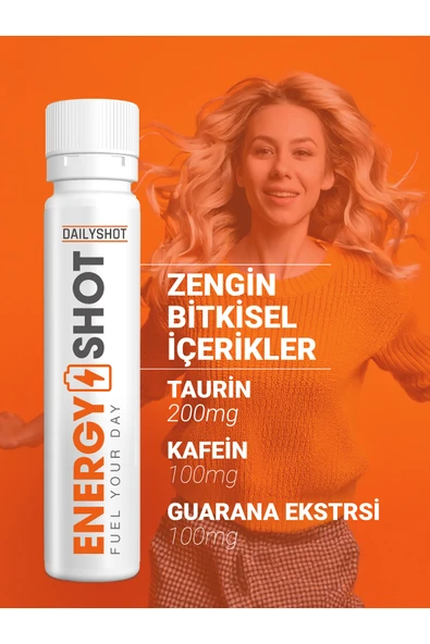HANGOVERSHOT Energyshot Anında Enerji Desteği, 3 Ginseng Comlex, Guarana, Energy Shot 7'li - Resim 5