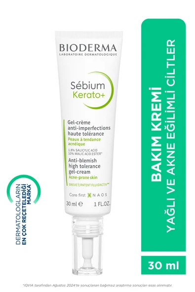 Bioderma Sebium Kerato+ Sivilce, Akne Lekesi Karşıtı AHA, BHA, Salisilik Asit İçeren Bakım Kremi 30 m ürün görseli 1