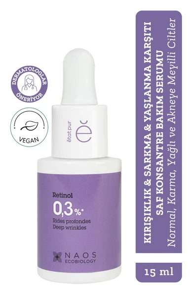 Etat Pur Pure Active Retinol %0,3 Kırışıklık Karşıtı Saf Konsantre Bakım Serumu 15 ml ürün görseli 1