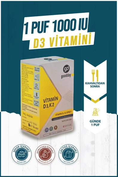 goodday VİTAMİN D3K2 20 ML TAKVİYE EDİCİ GIDA - Resim 3
