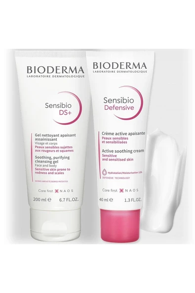 Bioderma Sensibio Ds+ Foaming Gel 200 Ml + Sensibio Defensive Cream 40 Ml ürün görseli 1