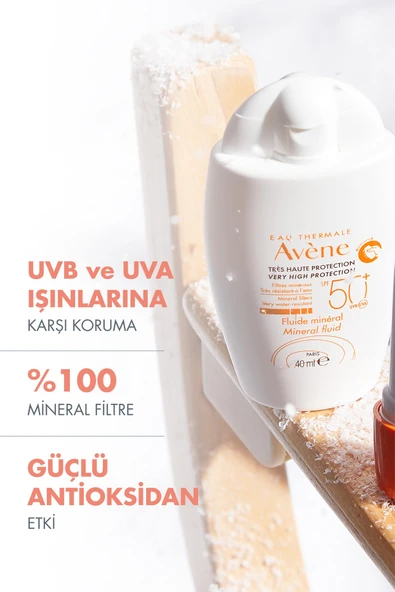 Avene Mineral Fluid SPF 50+ Mineral Filtreli Yüksek Korumalı Güneş Kremi 40 ml - 2