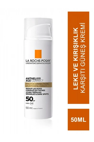 La Roche Posay Anthelios Age Correct SPF 50 Leke Ve Kırışıklık Karşıtı Yüz Güneş Kremi 50 ml