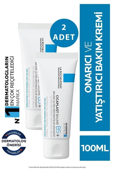 La Roche Posay Cicaplast Baume B5 100 ml - Vücut Bakım Balsamı 2 Adet