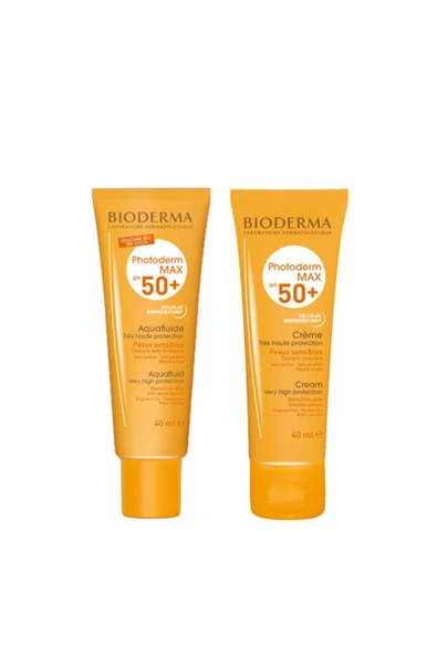 Bioderma Güneş Koruyucu Set | Orijinal Boy 2li Set Max Krem & Max Aquafluid Glb20200405002 - Resim 2