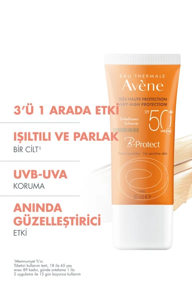 Avene B-Protect Cilt Tonuna Uyumlu Eşitleyici SPF 50+ Güneş Koruyucu 30 ml - Resim 2