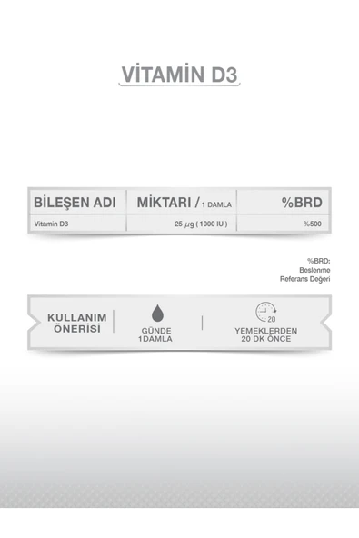goodday Vitamin D3 Bitkisel Besin Takviyesi 400 Damla 1000ıu Soğuk Sıkım Zeytin Yağı - Resim 8