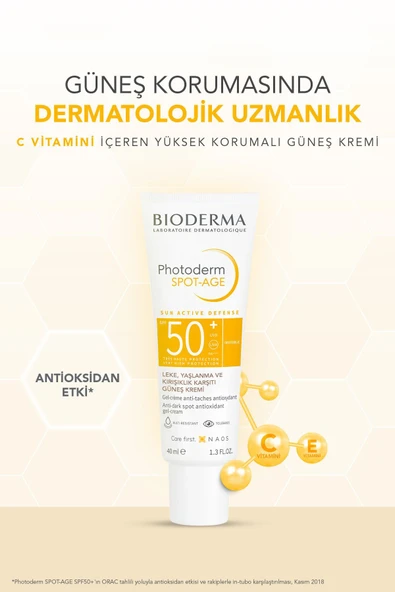 Bioderma Photoderm Spot Age SPF50+ Leke, Yaşlanma ve Kırışıklık Karşıtı Yüksek Korumalı Güneş Kremi 40 ml - Resim 4
