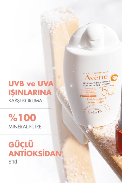 Avene Mineral Fluid SPF 50+ Hassas Ciltler için Ultra Hafif Güneş Kremi 40 ml - Resim 2