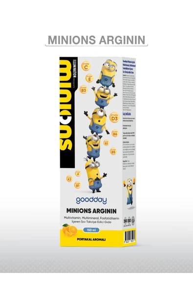 goodday Minions Arginin 150 ml - L-arjinin Ve Fosfatidilserin Içeren Çocuk Multivitamini ürün görseli 1