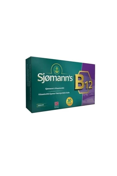 Sjomann's SJOMANNS B12 Çiğnenebilir Jel 30 Tablet 8682792377366 ürün görseli 1
