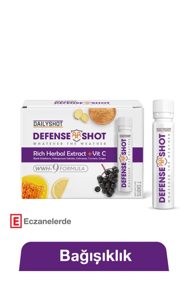 HANGOVERSHOT Defenseshot Soğuk Algınlığına Karşı Bitkisel Gıda Takviyesi, Defense Shot 7'li ürün görseli 1