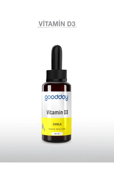 goodday Vitamin D3 Bitkisel Besin Takviyesi 400 Damla 1000ıu Soğuk Sıkım Zeytin Yağı - Resim 3