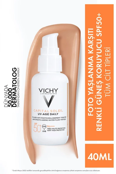 Vichy Capital Soleil Foto Yaşlanma Karşıtı Hafif Dokulu Renkli Güneş Koruyucu 40 ml Spf 50 ürün görseli 1