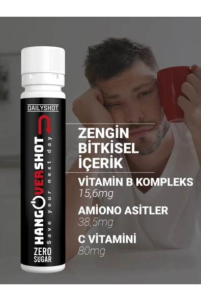HANGOVERSHOT 2. Kutu %50 Akşamdan Kalma, Hangover Shot Zero Sugar Bitkisel Destek 4'lü - 2