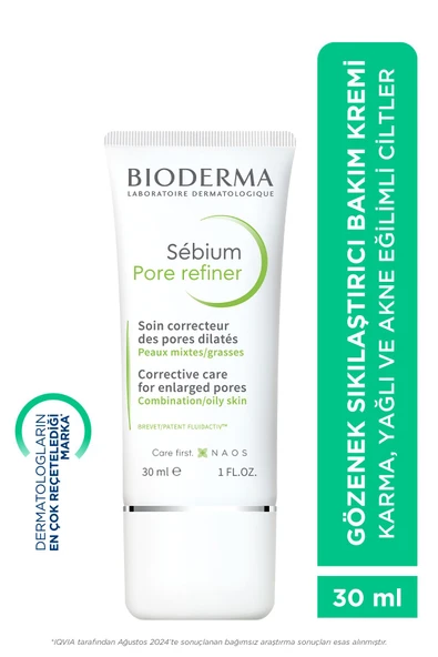 Bioderma Sebium Pore Refiner Gözenek ve Siyah Nokta Karşıtı Bakım Kremi Karma ve Yağlı Ciltler 30 ml