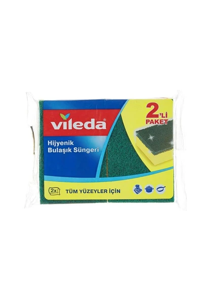 Vileda Hijyenik Düz Bulasik Süngeri 5 x 2'li - 2