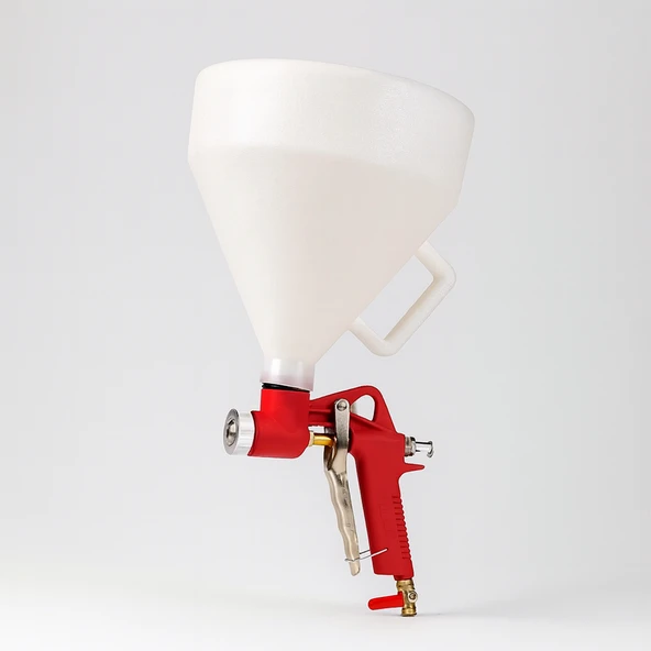 Fasarit Üstten Depolu Boya Tabancası Sıva Püskürtme Hopper Gun Tavan Duvar Kaplama Aleti Makinesi ürün görseli