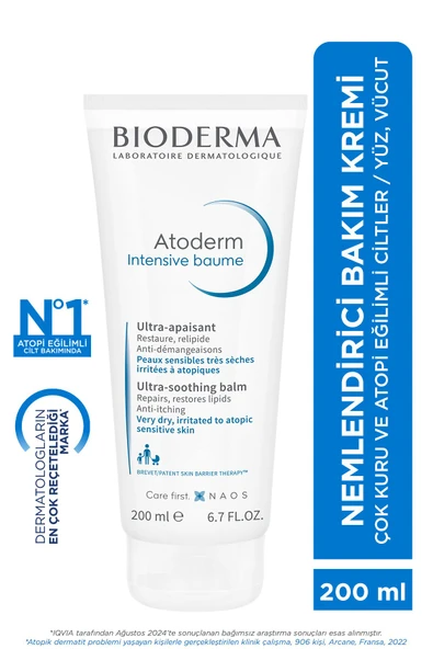 Bioderma Atoderm Intensive Balm Çok Kuru Atopi Eğilimli Cilt Nemlendirici Onarıcı Krem Yetişkin, Çocuk 200 ml ürün görseli 1