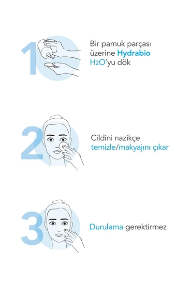 Bioderma Hydrabio H2O Nemlendirici Micellar Makyaj Temizleme Suyu Kuru Ciltler Yüz, Göz Çevresi 500 ml - Resim 7