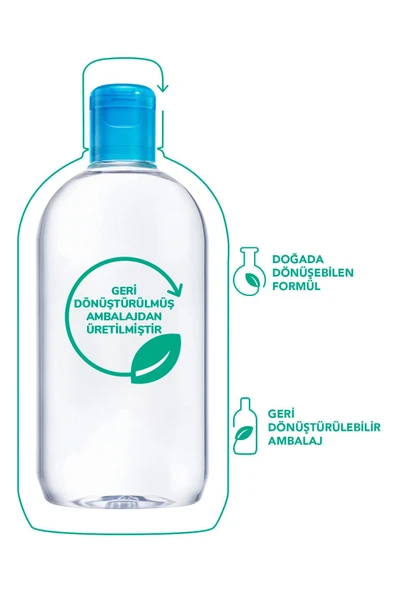 Bioderma Hydrabio H2O Nemlendirici Micellar Makyaj Temizleme Suyu Kuru Ciltler Yüz, Göz Çevresi 500 ml - Resim 2