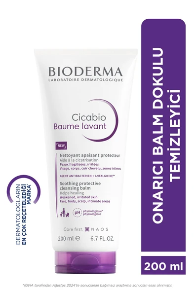 Bioderma Cicabio Hasarlı Ciltler Için Onarıcı Temizleme Balmı 200 ml ürün görseli 1