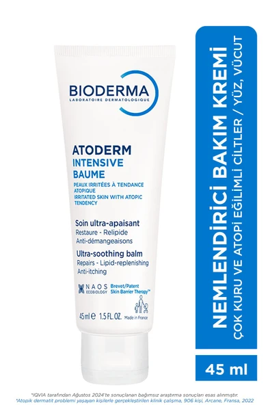 Bioderma Atoderm Intensive Balm Atopi Eğilimli Ciltler için Seyahat Boy Nemlendirici ve Onarıcı Krem 45 ml ürün görseli 1